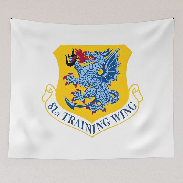 Item preview, 81st Training Wing Keesler AFB Military Heraldic Dragon Shield designed and sold by CharlieDesings.