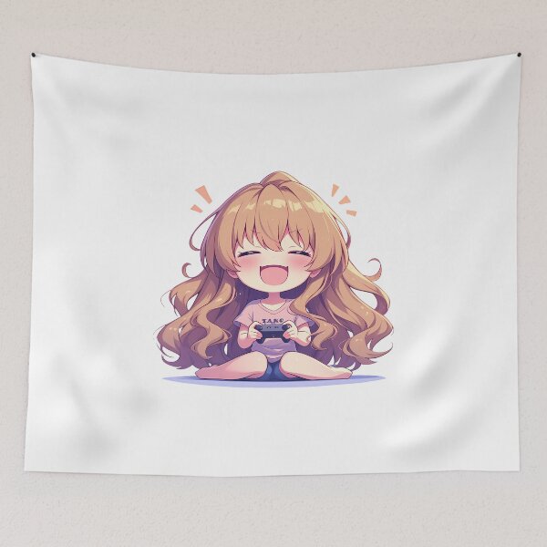 Item preview, Taiga Aisaka Toradora Anime Girl Cute Chibi Playing Video Game designed and sold by earlobejerk.