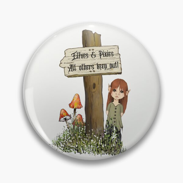 Item preview, Elves and Pixies, All Others Keep Out, Fantasy Art designed and sold by JoyfulWhimsy.