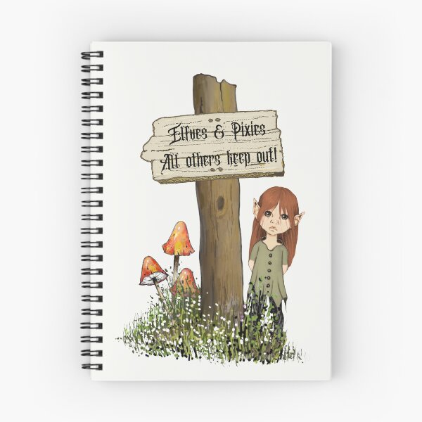 Item preview, Elves and Pixies, All Others Keep Out, Fantasy Art designed and sold by JoyfulWhimsy.