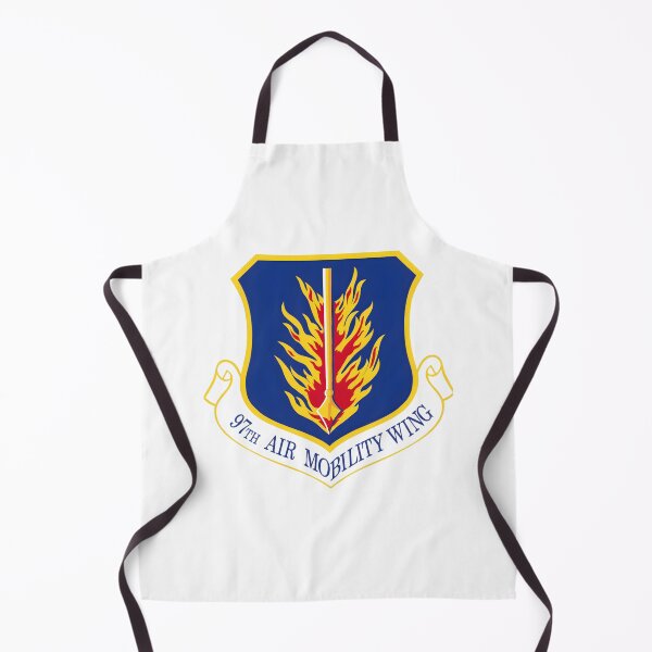 Item preview, 97th Air Mobility Wing Altus AFB Military Heraldic Flaming Spear Shield designed and sold by CharlieDesings.