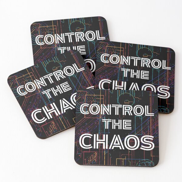 Item preview, Control the Chaos – Modern Dark Motivational Wall Art designed and sold by SnarkyTextStudiO.