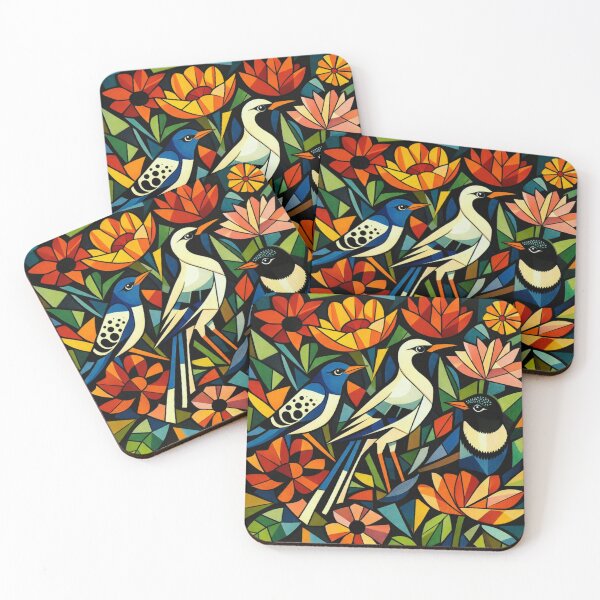 Item preview, Colorful Birds In Flower Garden  designed and sold by Sizani.