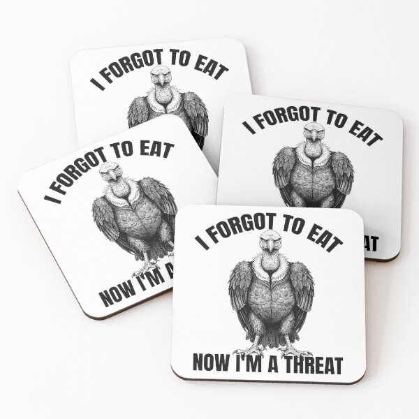 Item preview, Hangry Vulture "I Forgot to Eat Now I'm a Threat" Funny Bird Design designed and sold by MuggyandMo.