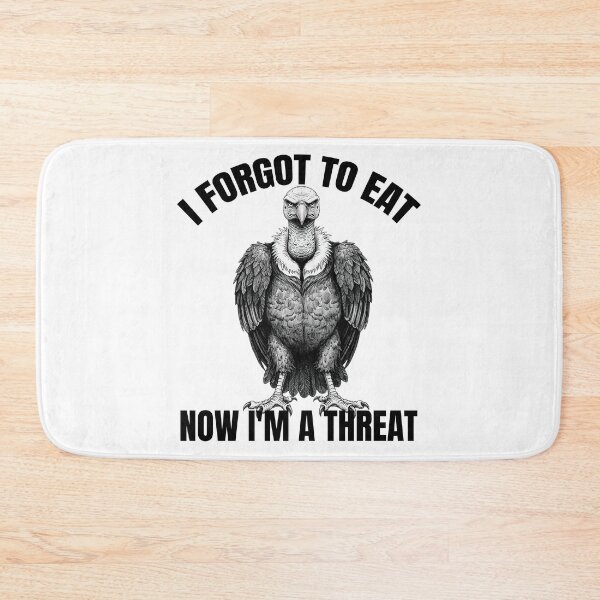 Item preview, Hangry Vulture "I Forgot to Eat Now I'm a Threat" Funny Bird Design designed and sold by MuggyandMo.
