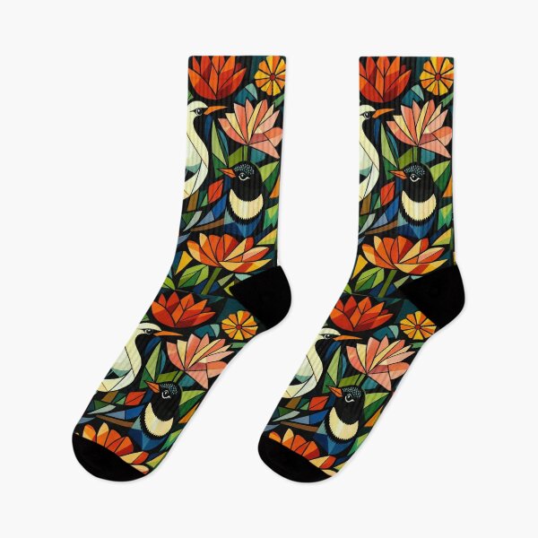 Item preview, Colorful Birds In Flower Garden  designed and sold by Sizani.