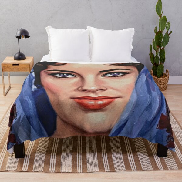 Item preview, Violet Elegance: Elizabeth Taylor Luminous Impasto Portrait designed and sold by Art's Diner.