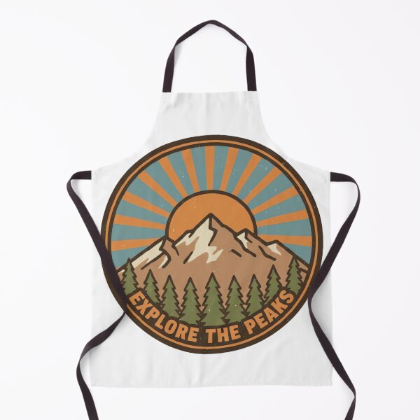 Item preview, Retro Mountain Sunset Emblem designed and sold by urbinet.