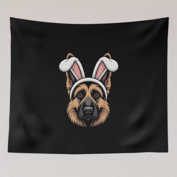 Item preview, German Shepherd with Bunny Ears designed and sold by jkrphoto.