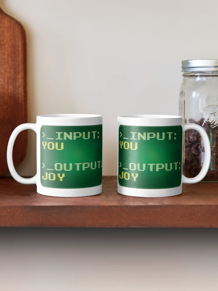 Thumbnail 2 of 6, Coffee Mug, Computer Script You = Joy designed and sold by RKD-Creative.