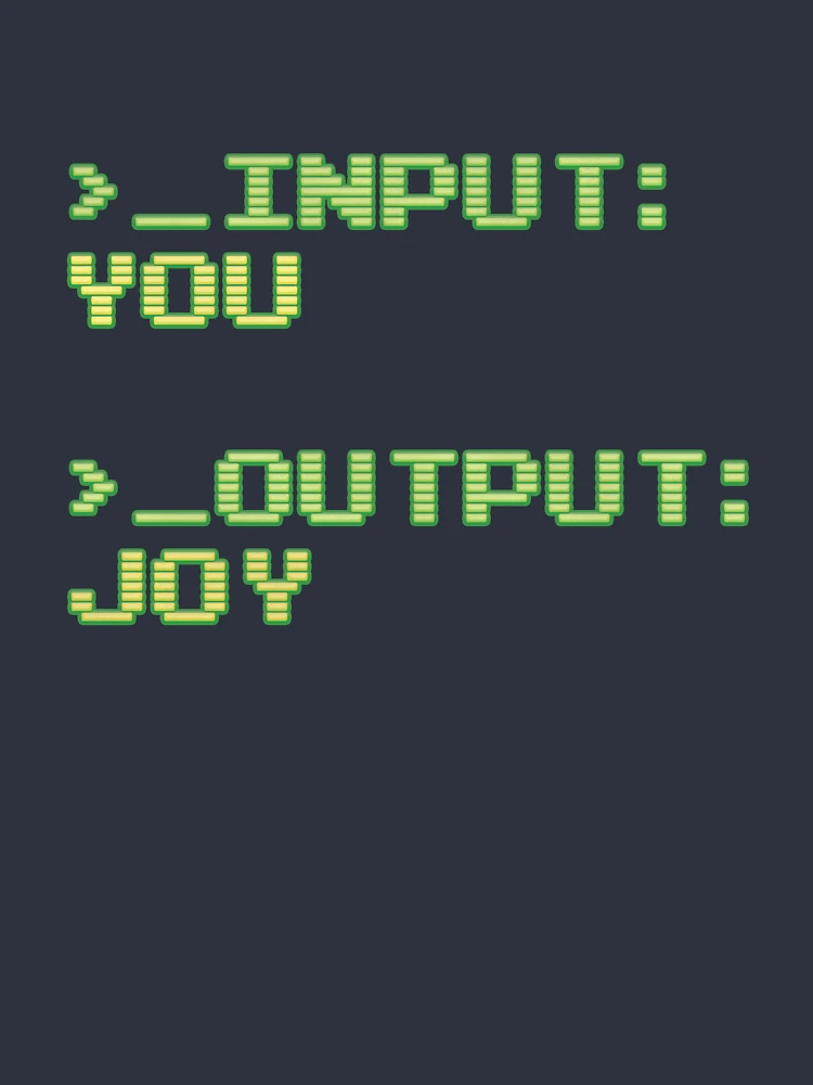 Thumbnail 4 of 4, Relaxed T-Shirt, Computer Script You = Joy designed and sold by RKD-Creative.