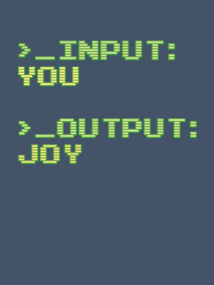 Thumbnail 7 of 7, Oversized T-Shirt, Computer Script You = Joy designed and sold by RKD-Creative.