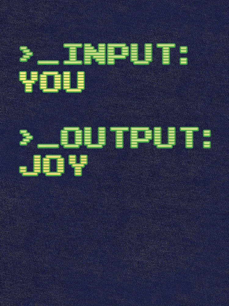 Thumbnail 7 of 7, Extra Soft T-Shirt, Computer Script You = Joy designed and sold by RKD-Creative.