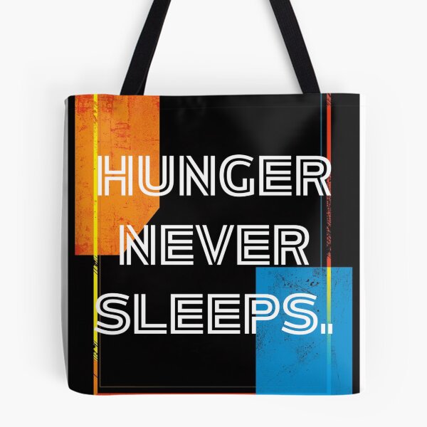 Item preview, Hunger Never Sleeps – Dark Pop Motivational Poster designed and sold by SnarkyTextStudiO.