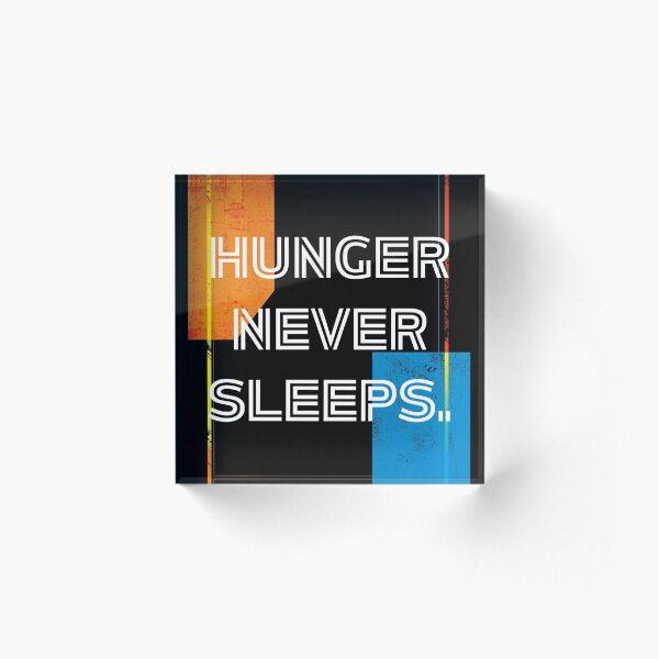 Item preview, El hambre nunca duerme – Póster motivacional Dark Pop designed and sold by SnarkyTextStudiO.