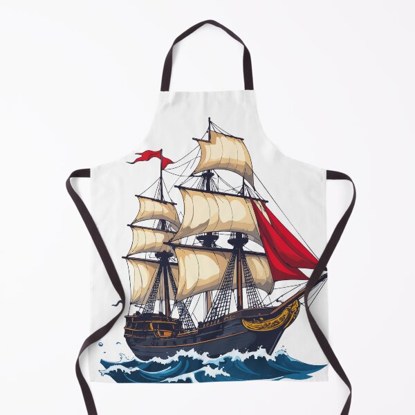Item preview, Vintage Sailing Ship Illustration – Nautical Tattoo Style designed and sold by sorryNOTsorry.brand.