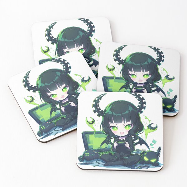 Item preview, Dead Master Black Rock Shooter Anime Girl Cute Chibi Playing Video Game designed and sold by earlobejerk.