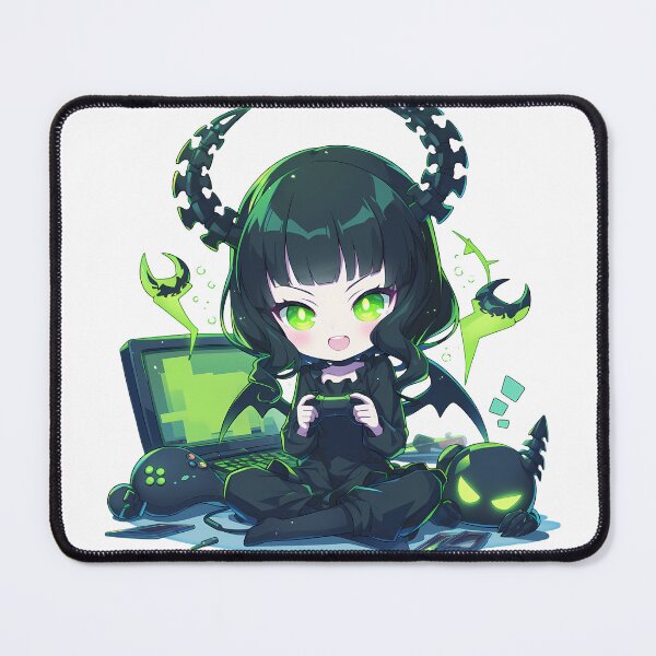 Item preview, Dead Master Black Rock Shooter Anime Girl Cute Chibi Playing Video Game designed and sold by earlobejerk.