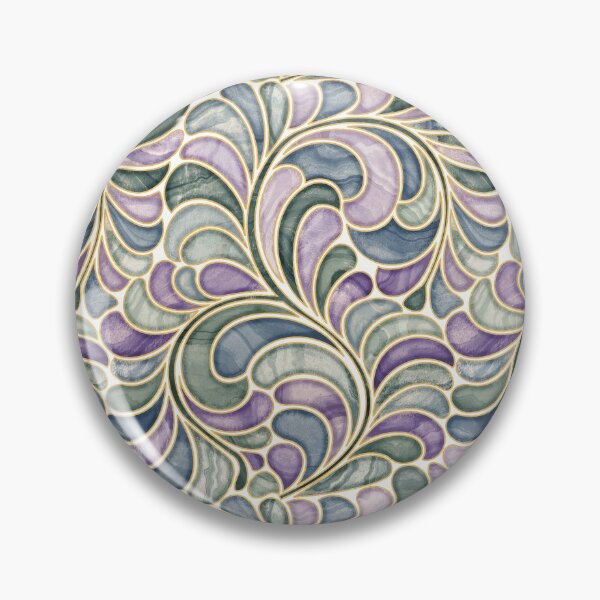 Item preview, Marble Mosaic Fern Leaves - Peacock Gems designed and sold by TigaTiga.
