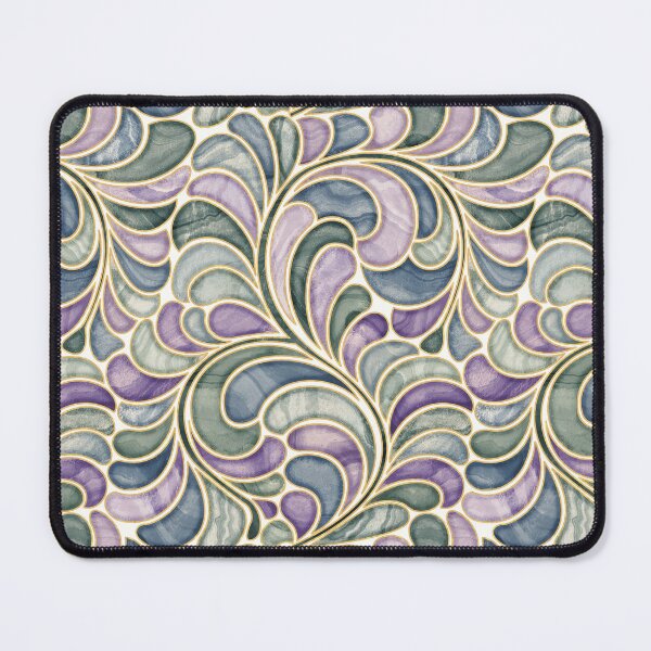 Item preview, Marble Mosaic Fern Leaves - Peacock Gems designed and sold by TigaTiga.