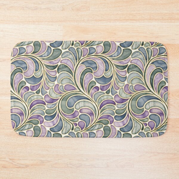 Item preview, Marble Mosaic Fern Leaves - Peacock Gems designed and sold by TigaTiga.