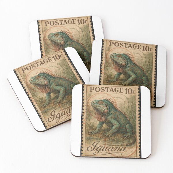 Item preview, Vintage Iguana: Postage Stamp Collectible designed and sold by ForeverPrintsOK.