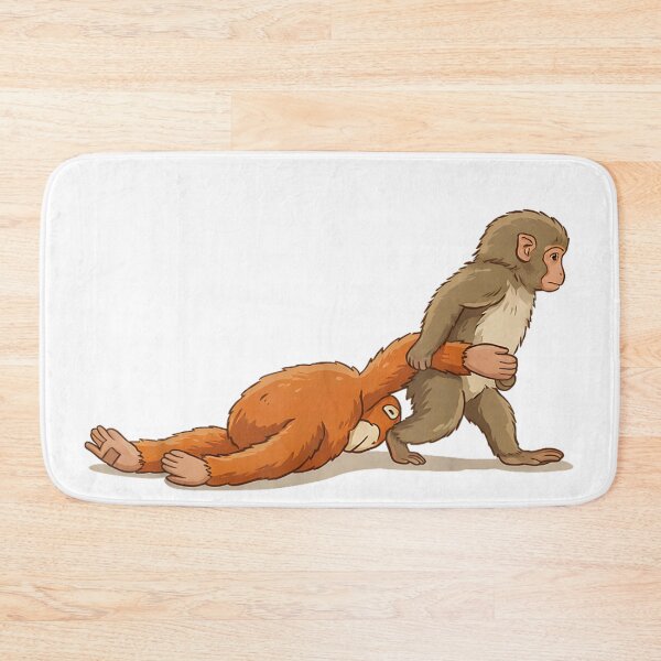 Item preview, Relatable Punch Monkey Dragging Orange Plushie Sad Mood Viral Meme Art designed and sold by ObukiLantara.