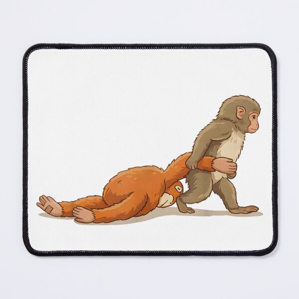 Item preview, Relatable Punch Monkey Dragging Orange Plushie Sad Mood Viral Meme Art designed and sold by ObukiLantara.