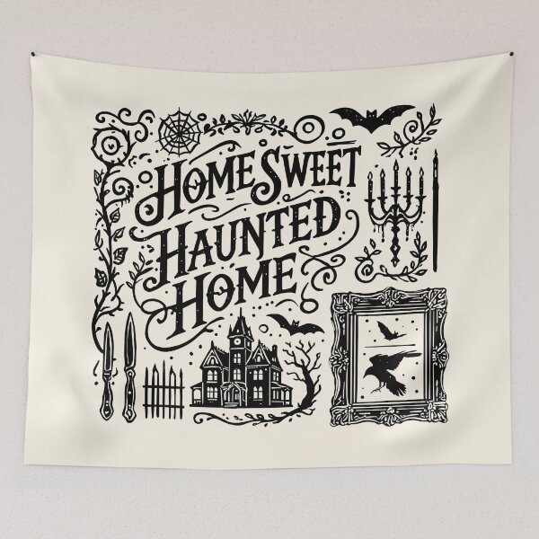Item preview, Home sweet haunted home gothic decor designed and sold by ArtbyPriscilla.