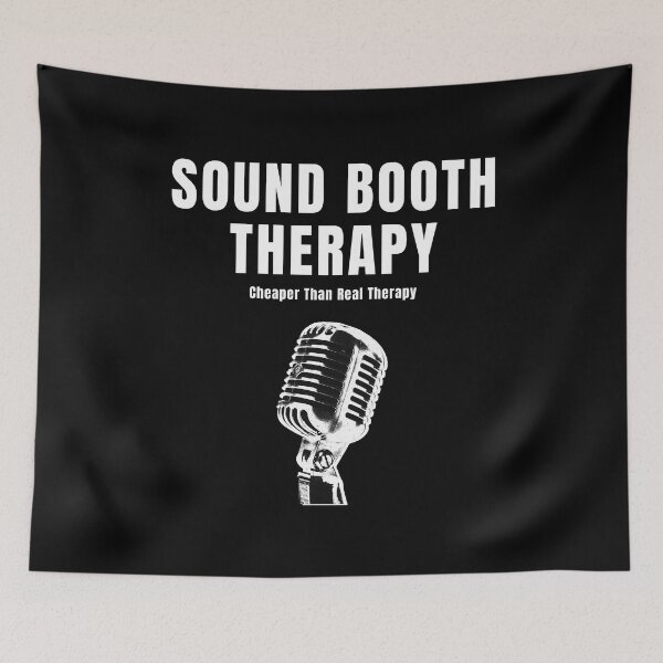 Item preview, Sound Booth Therapy – Cheaper Than Real Therapy | Funny Recording Studio Shirt designed and sold by DavmaxDesign.