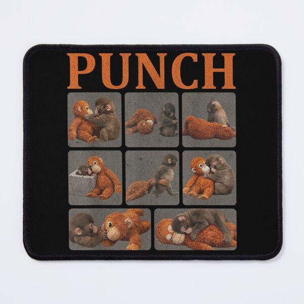Item preview, Punch Monkey Viral Story Comic Strip Baby Macaque and Orange Plushie Art designed and sold by MiteKangerin.