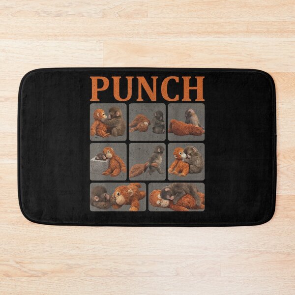 Item preview, Punch Monkey Viral Story Comic Strip Baby Macaque and Orange Plushie Art designed and sold by MiteKangerin.