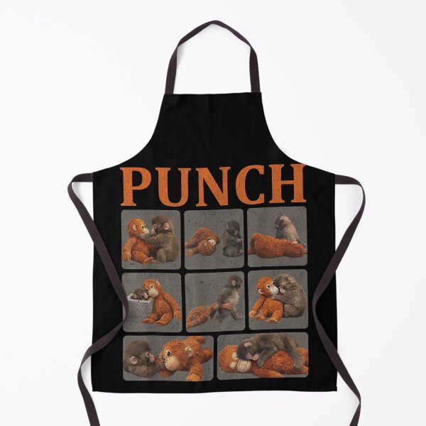 Item preview, Punch Monkey Viral Story Comic Strip Baby Macaque and Orange Plushie Art designed and sold by MiteKangerin.