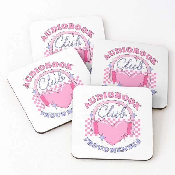 Item preview, audiobook club proud member - pastel pink heart headphones design designed and sold by JinxyArtistry.