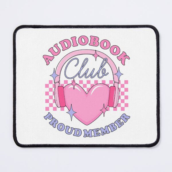Item preview, audiobook club proud member - pastel pink heart headphones design designed and sold by JinxyArtistry.