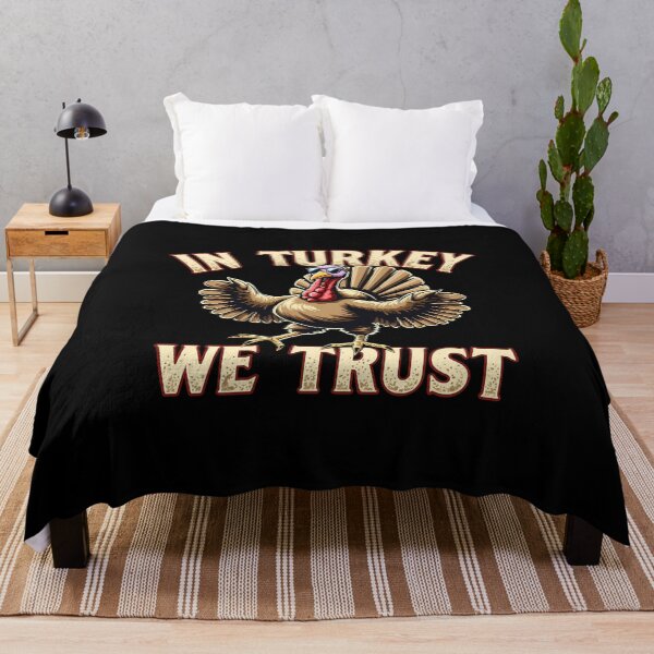 Item preview, In Turkey We Trust – Bold Thanksgiving Turkey Graphic designed and sold by CyfroweMysli.