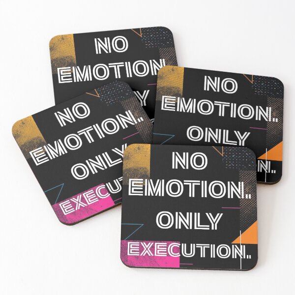 Item preview, No Emotion Only Execution – Dark Motivational Wall Art Print designed and sold by SnarkyTextStudiO.