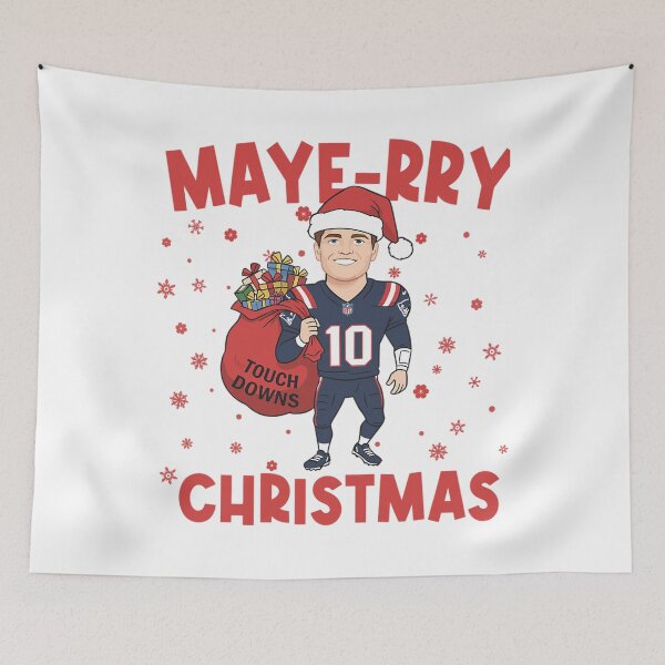 Item preview,  Drake Maye Santa Claus Christmas Touch Downs New England Patriots designed and sold by Bogos  Shop.