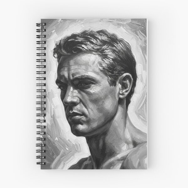 Item preview, The Defiant Gaze: Steve McQueen High-Contrast Noir Impasto designed and sold by Art's Diner.