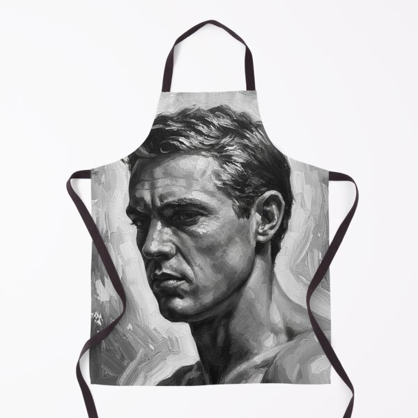 Item preview, The Defiant Gaze: Steve McQueen High-Contrast Noir Impasto designed and sold by Art's Diner.