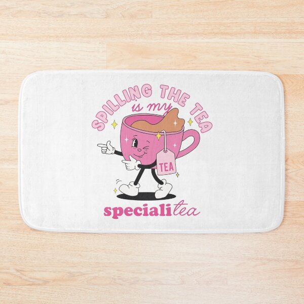 Item preview, spilling tea is my speciality - cute pink teacup gossip design designed and sold by JinxyArtistry.