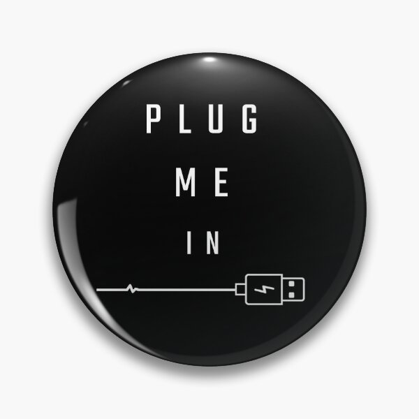 Item preview, Plug Me In Minimalist Energy Depletion Design designed and sold by MammieLO Art.