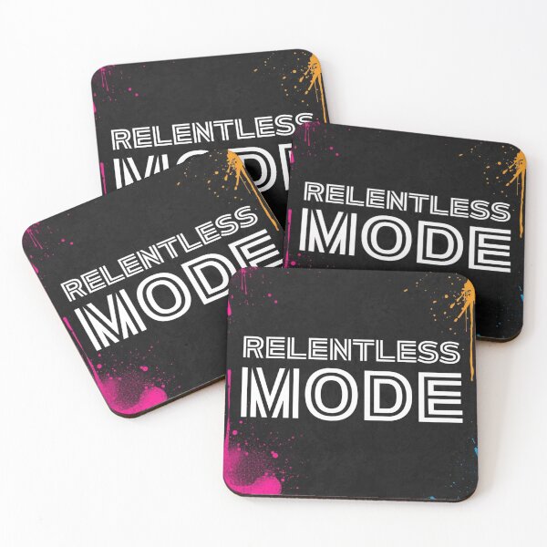 Item preview, Relentless Mode – Dark Pop Motivational Wall Art designed and sold by SnarkyTextStudiO.