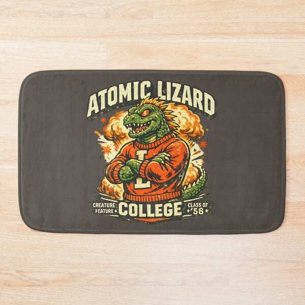 Item preview, Atomic Lizard College Mascot Vintage Design designed and sold by Retr0Tshirts.