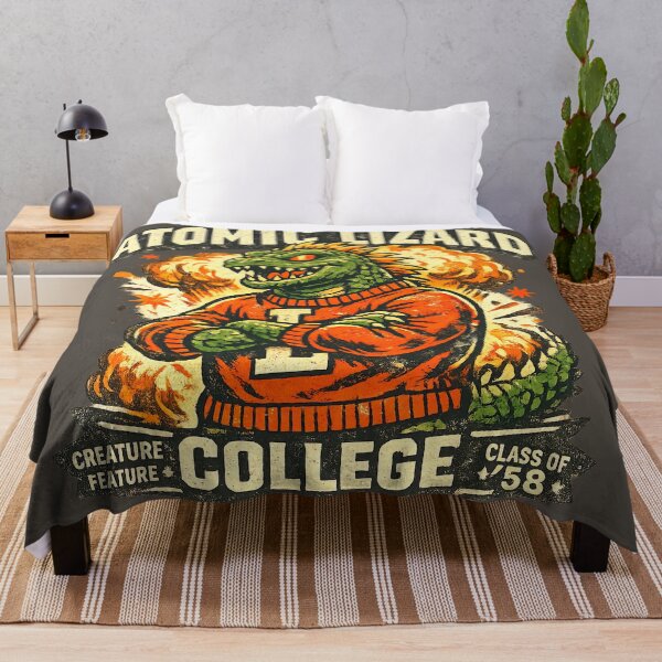Item preview, Atomic Lizard College Mascot Vintage Design designed and sold by Retr0Tshirts.