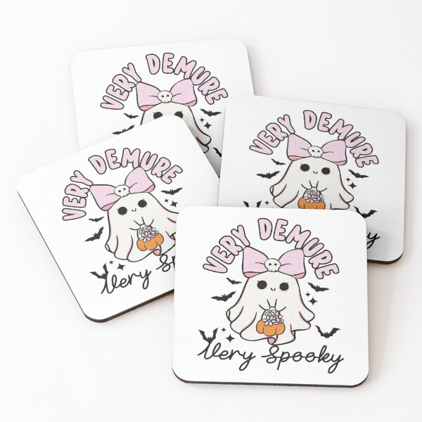 Item preview, very  demure very spooky - cute ghost iced coffee pink pastel aesthetic design designed and sold by JinxyArtistry.