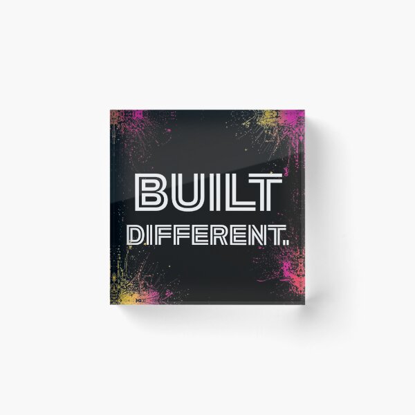 Item preview, Built Different – Modern Motivational Wall Art Print designed and sold by SnarkyTextStudiO.