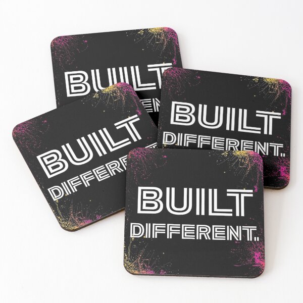 Item preview, Built Different – Modern Motivational Wall Art Print designed and sold by SnarkyTextStudiO.