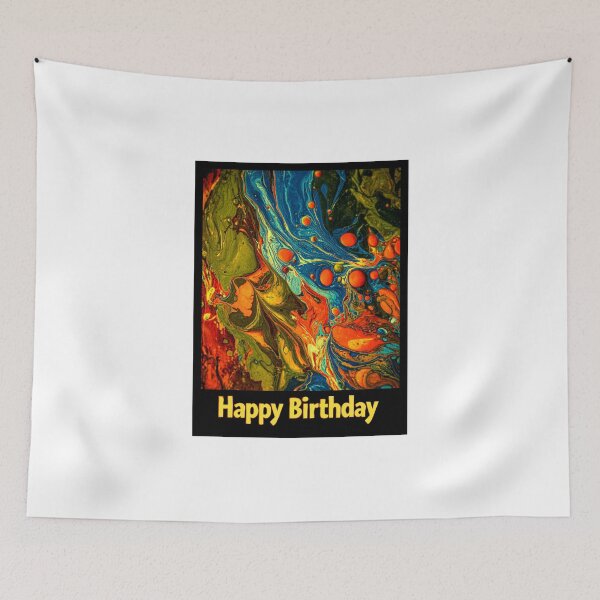 Item preview, Happy Birthday Abstract artwork designed and sold by DesignAFind.