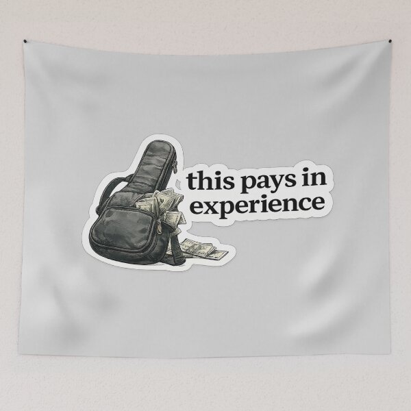 Item preview, This Pays In Experience Musician Meme designed and sold by Retr0Tshirts.